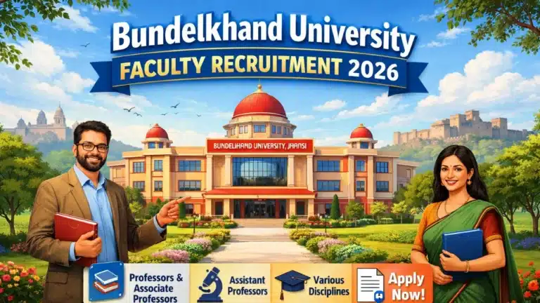 Bundelkhand University Faculty Recruitment 2026 for 143 Vacancies, Apply before 14th March