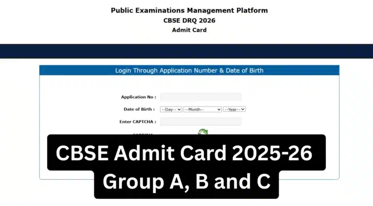 CBSE Admit Card 2025-26 Out for Group A, B and C Posts – Download Link Active at cbse.gov.in 35 CBSE Admit Card 2025-26 Out for Group A, B and C