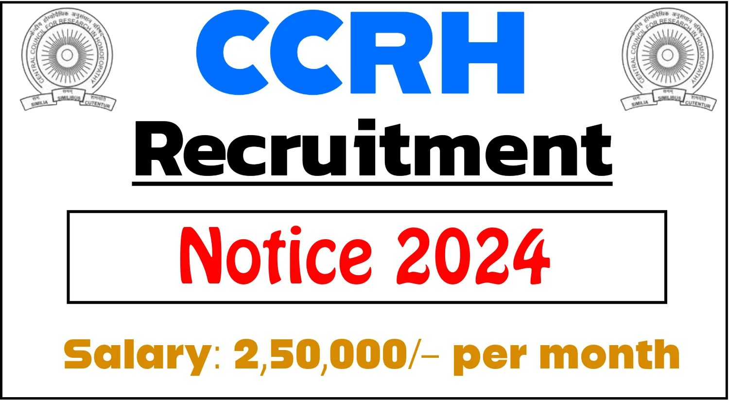 CCRH Recruitment 2024