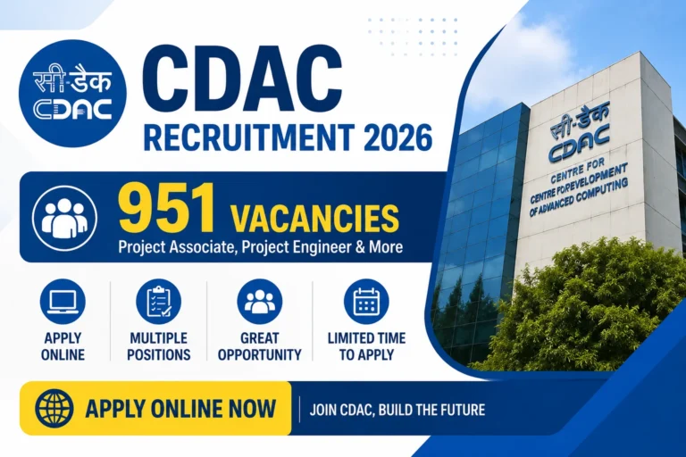 CDAC Recruitment 2026, Apply Online for 951 Project Associate, Project Engineer & More Vacancies 37 CDAC Recruitment 2026, Apply Online for 951 Project Associate, Project Engineer & More Vacancies