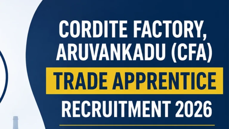 CFA Aruvankadu Trade Apprentice Recruitment 2026 Notification Out for 47 Vacancies 37 CFA Aruvankadu Trade Apprentice Recruitment 2026 Notification Out for 47 Vacancies