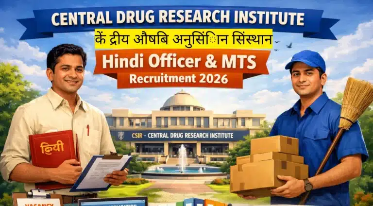 CSIR-CDRI Hindi Officer and MTS Vacancy 2026 Announced, Check Eligibility & Key Dates 15 CSIR-CDRI Hindi Officer and MTS Vacancy 2026