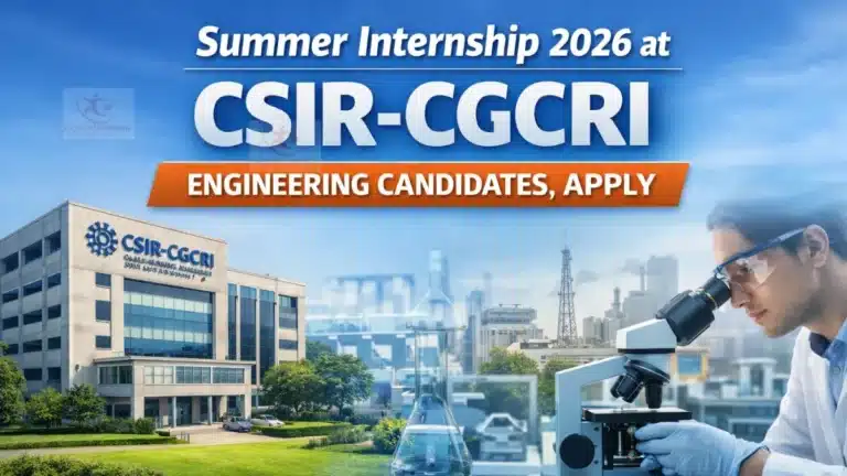 Summer Internship 2026 at CSIR-CGCRI | Engineering Candidates, Apply Now 18 CSIR-CGCRI Summer Internship 2026