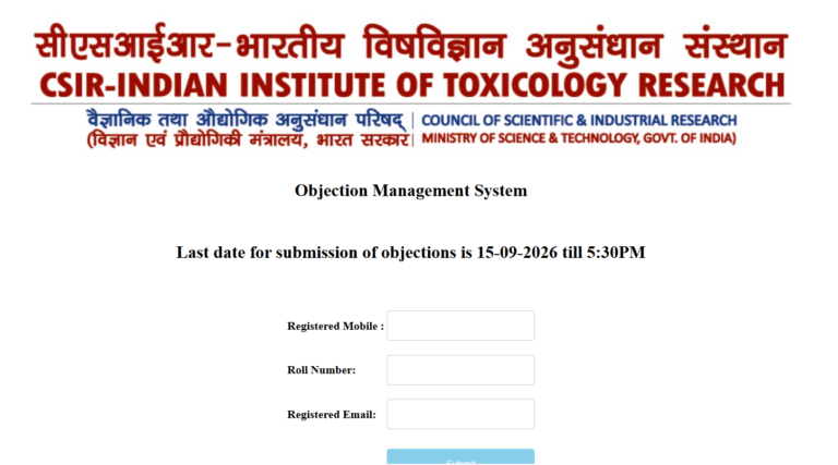 CSIR IITR MTS Answer Key 2026 Out @iitr.res.in, Download Response Sheet PDF 20 CSIR IITR MTS Answer Key 2026 Out @iitr.res.in, Download Response Sheet PDF