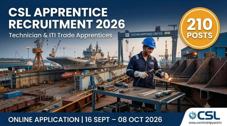 CSL Technician & ITI Apprentice Recruitment 2026 Notification Out, Apply Online For 210 Vacancies 5 CSL Technician & ITI Apprentice Recruitment 2026 Notification Out, Apply Online For 210 Vacancies