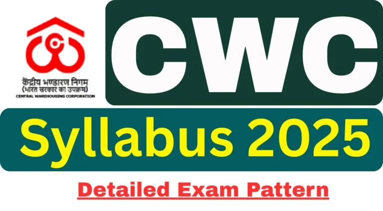 CWC Syllabus 2025: Detailed Exam Pattern for MT, Accountant, JTA, and Other Posts 24 CWC Syllabus 2025 Detailed Exam Pattern for MT Accountant JTA and Other Posts