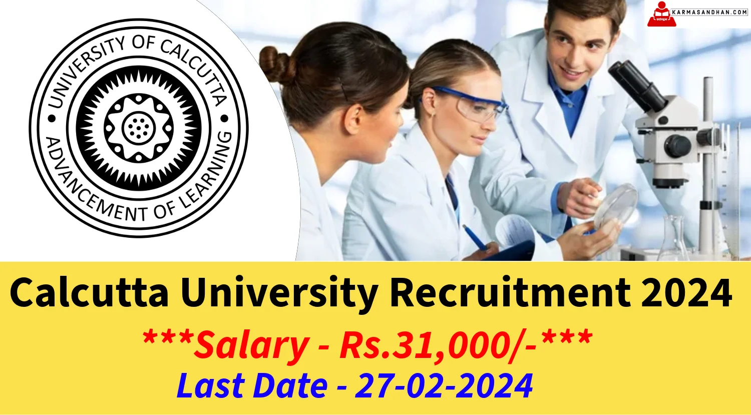 Calcutta University Recruitment 2024 Notification out