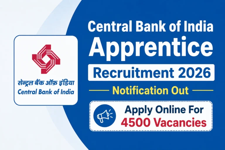 Central Bank of India Apprentice Recruitment 2026 Notification Out, Apply Online For 4500 Vacancies 19 Central Bank of India Apprentice Recruitment 2026 Notification Out, Apply Online For 4500 Vacancies