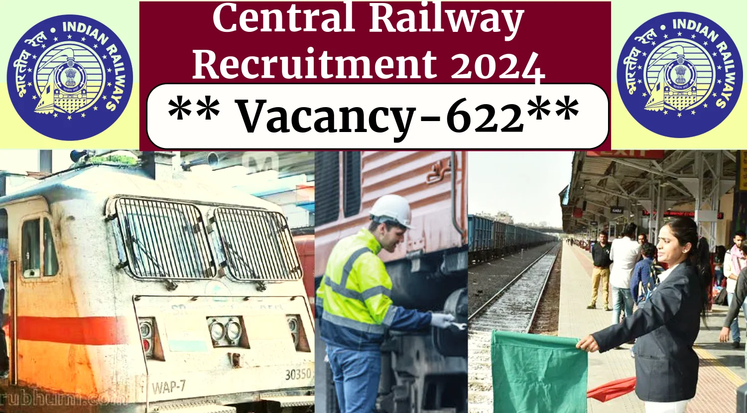 Central Railway Recruitment 2024 for 622 Clerk, Peon, JE and More Vacancies, Check Eligibility and How to Apply 