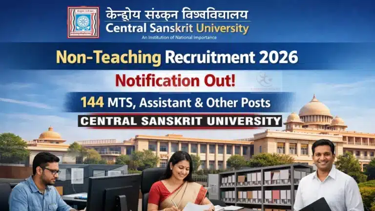 Central Sanskrit University Non-Teaching Notification 2026 OUT for 144 MTS, Assistant & Other Posts at sanskrit.nic.in 35 Central Sanskrit University Non-Teaching Notification 2026