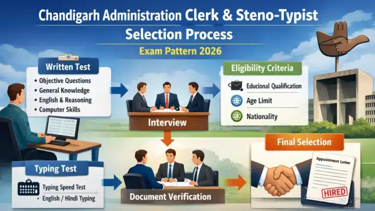 Chandigarh Administration Clerk and Steno-Typist Selection Process, Exam Pattern 2026