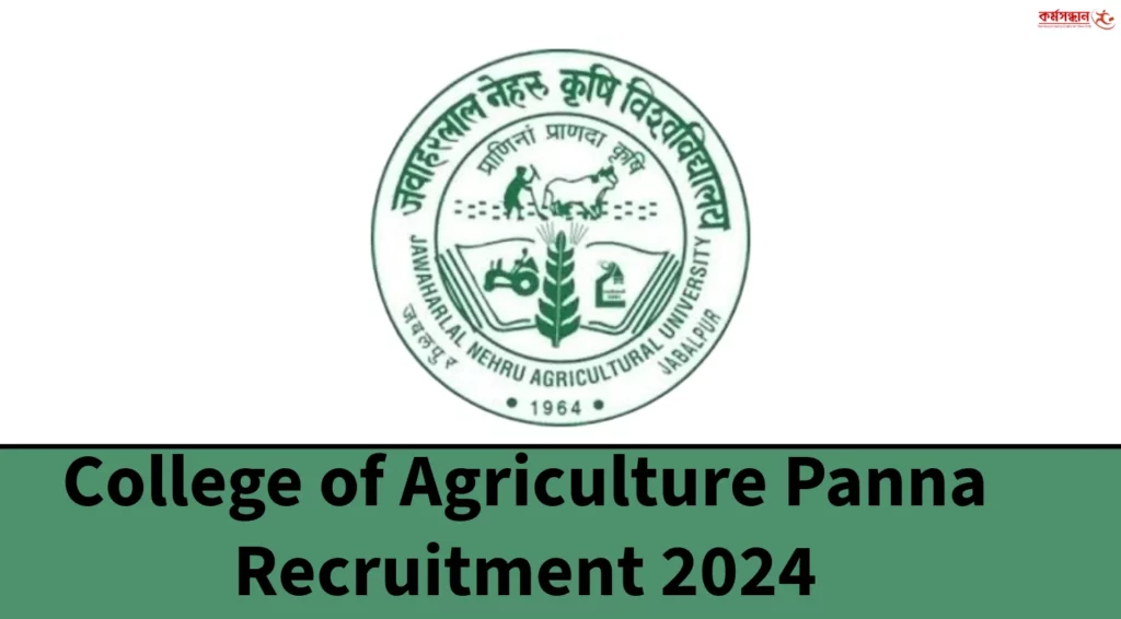 College of Agriculture Panna Faculty Recruitment 2024 - Apply Now