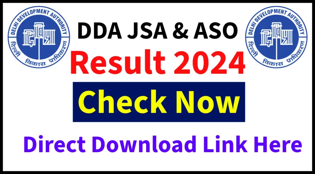 DDA JSA and ASO Result 2024