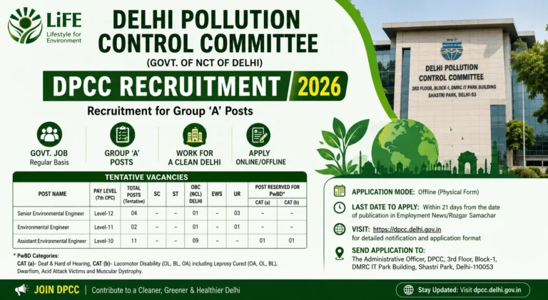 DPCC Environmental Engineer Recruitment 2026 Notification Out for 17 Group 'A' Posts 15 DPCC Environmental Engineer Recruitment 2026 Notification Out for 17 Group 'A' Posts