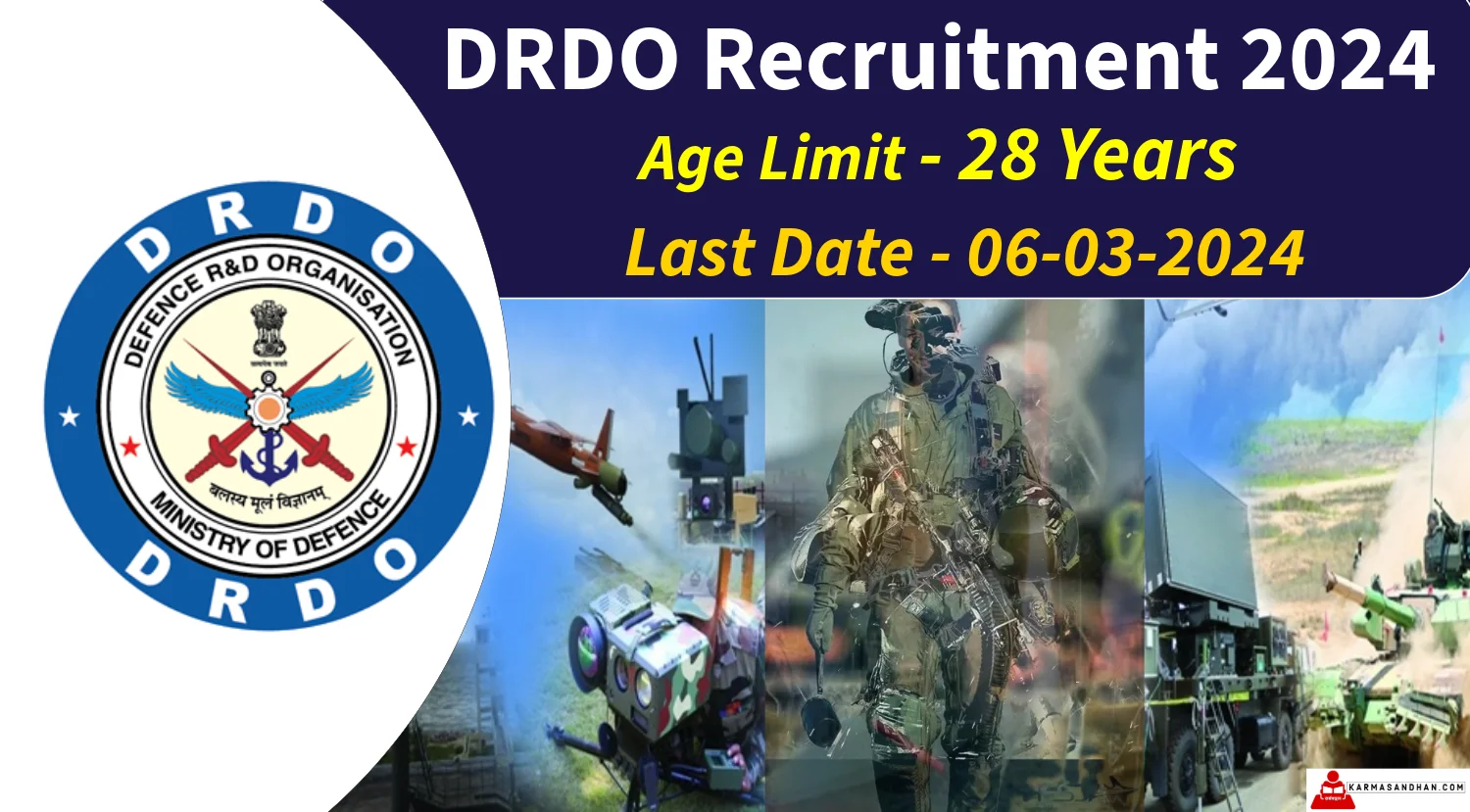 DRDO Recruitment 2024 Notification Out for Various Vacancies