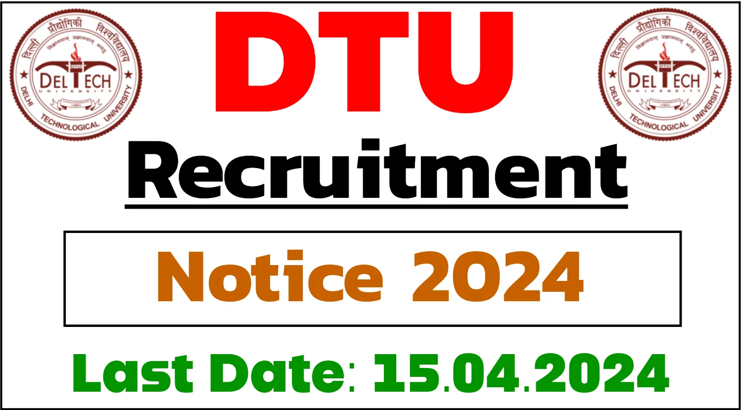 DTU Professor Recruitment 2024