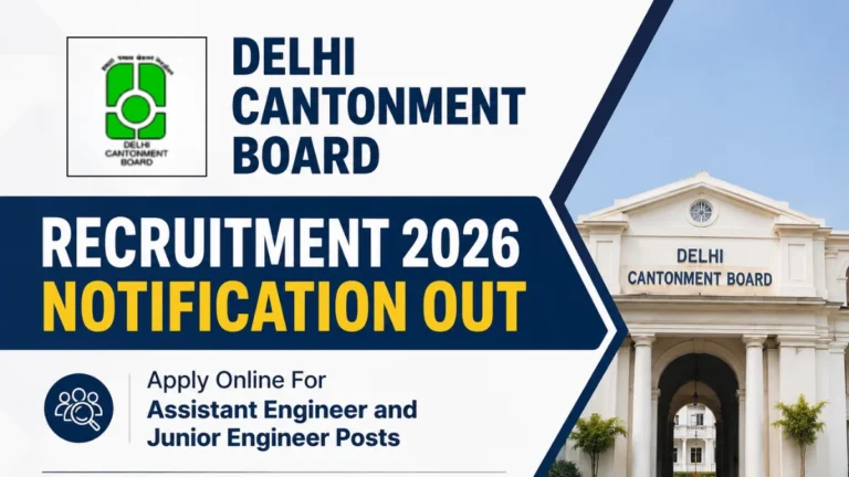 Delhi Cantonment Board Recruitment 2026 Notification Out For Assistant Engineer and Junior Engineer Posts 2 Delhi Cantonment Board Recruitment 2026 Notification Out For Assistant Engineer and Junior Engineer Posts