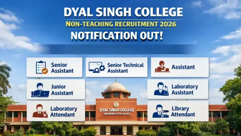Delhi Dyal Singh College Non-Teaching Recruitment 2026 Notification Out Lab Attendant, Library Attendant, Jr Assistant and More 36 Delhi Dyal Singh College Non-Teaching Recruitment 2026