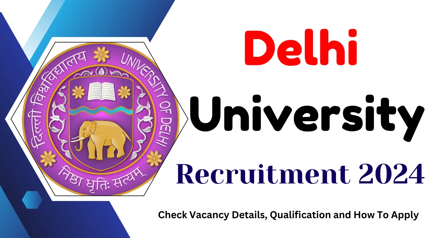 Delhi University Recruitment 2024
