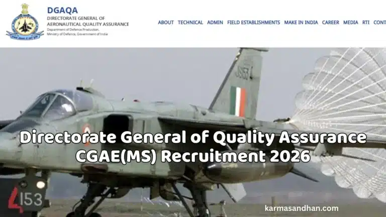 Directorate General of Quality Assurance CGAE(MS) Recruitment 2026 Notification Out for MTS, LDC and More Posts 17 Directorate General of Quality Assurance CGAE(MS) Recruitment 2026
