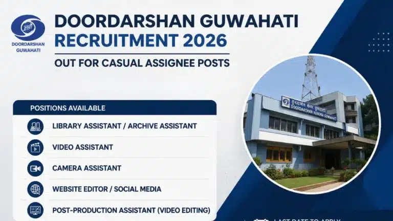 Doordarshan Kendra Guwahati Recruitment 2026 Out for Casual Assignee Posts, Apply by April 30 14 Doordarshan Kendra Guwahati Recruitment 2026 Out for Casual Assignee Posts