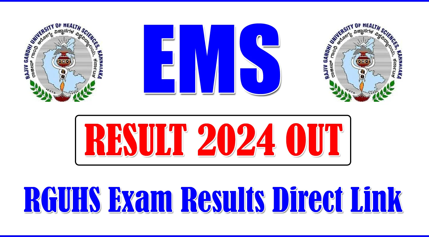 EMS Result 2024 RGUHS Exam Results Direct Link