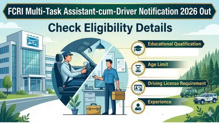 FCRI Multi-Task Assistant-cum-Driver Notification 2026 Out, Check Eligibility Details 12 FCRI Multi-Task Assistant-cum-Driver Notification 2026