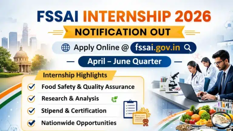 FSSAI Internship 2026 Notification Out @fssai.gov.in, Apply Online for April-June Quarter 23 FSSAI Internship 2026