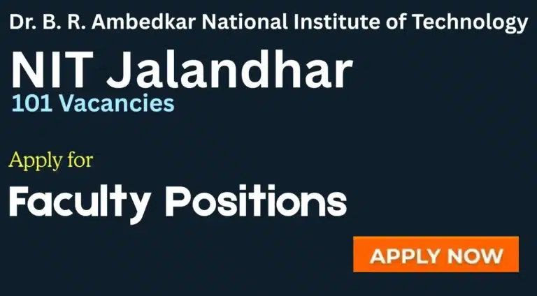 Faculty Job at NIT Jalandhar | Apply for Assistant Professor, Associate Professor & Professor Position 36 Faculty Job at NIT Jalandhar