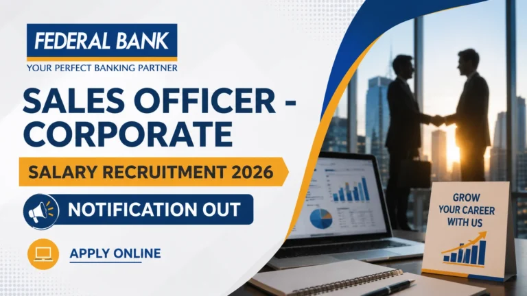 Federal Bank Sales Officer - Corporate Salary Recruitment 2026; Apply Online 23 Federal Bank Sales Officer - Corporate Salary Recruitment 2026; Apply Online
