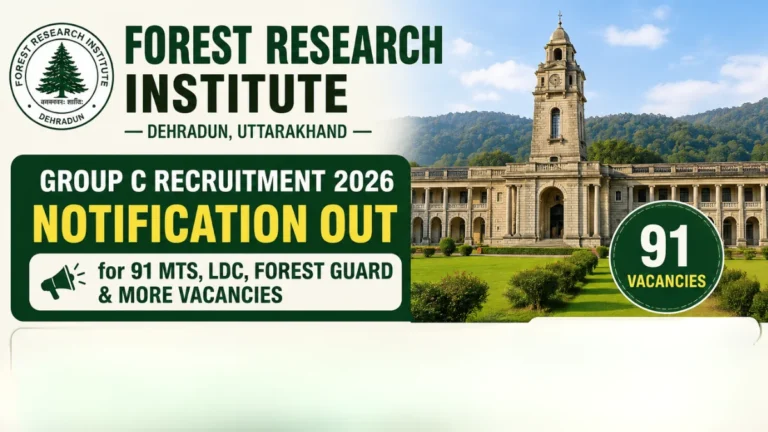 Forest Research Institute Group C Answer Key OUT for MTS, Forest Guard & More Vacancies 7 Forest Research Institute Group C Recruitment 2026