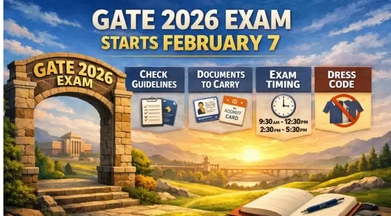 GATE 2026 Exam Starts February 7: Check Guidelines, Documents to Carry, Timing, and Dress Code 35 GATE 2026 Exam Starts February 7: Check Guidelines, Documents to Carry, Timing, and Dress Code