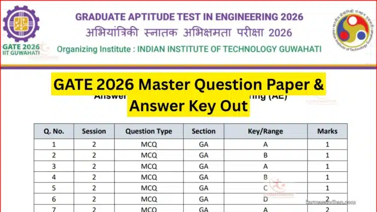 GATE 2026 Master Question Paper & Answer Key Out: Download PDF & Check Official Response 27 GATE 2026 Master Question Paper & Answer Key Out