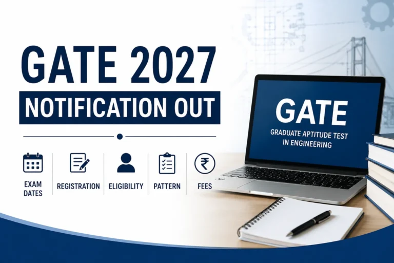 GATE 2027 Notification Out: Online Registration Starts from 2nd Sept, Check Eligibility, Pattern, Exam Fees 5 GATE 2027 Notification Out Check Exam Dates, Registration Details, Eligibility, Pattern, Fees