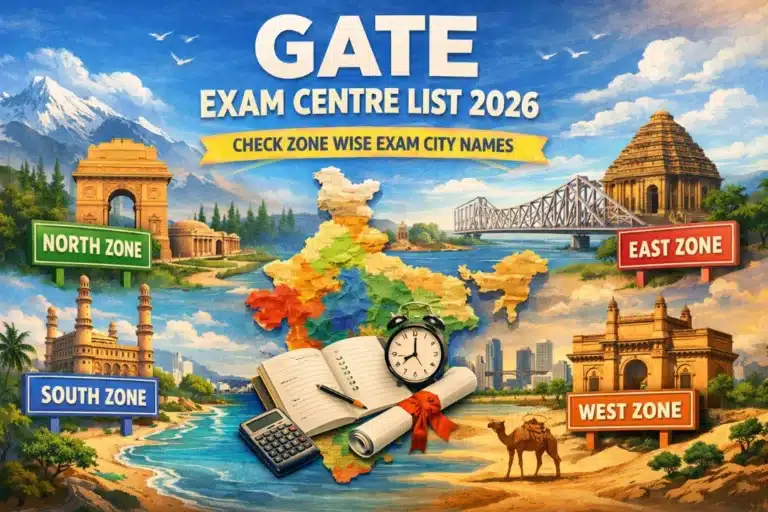 GATE Exam Centre List 2026, Check Zone Wise Exam City Names 35 GATE Exam Centre List 2026, Check Zone Wise Exam City Names