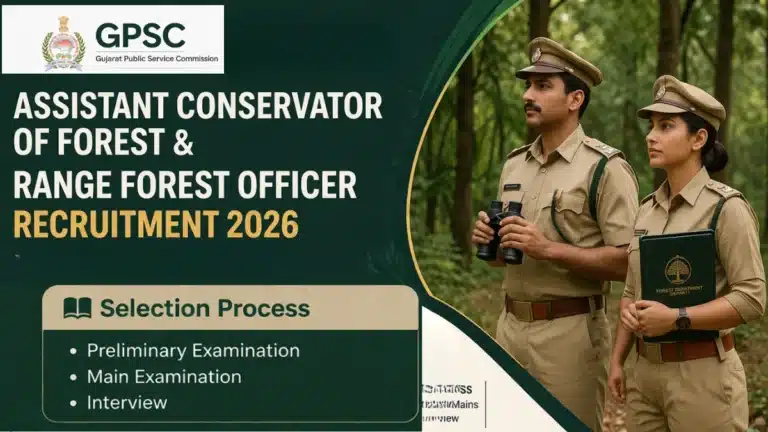GPSC Assistant Conservator of Forest and Range Forest Officer Recruitment 2026, Apply Online Start 21 GPSC Assistant Conservator of Forest and Range Forest Officer Recruitment 2026, Apply Online Start