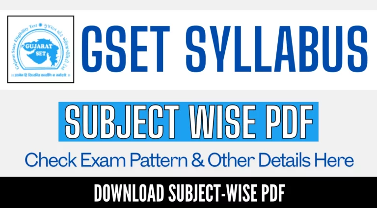 GSET Syllabus 2025-26: Exam Pattern & PDF Downloading Link Activated 32 GSET Syllabus 2024