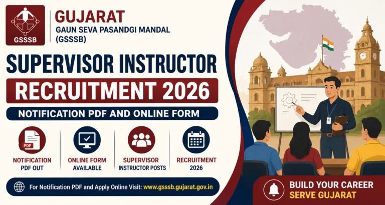 GSSSB Supervisor Instructor Recruitment 2026 Notification Out for 436 Vacancies 29 GSSSB Supervisor Instructor Recruitment 2026 Notification Out for 436 Vacancies