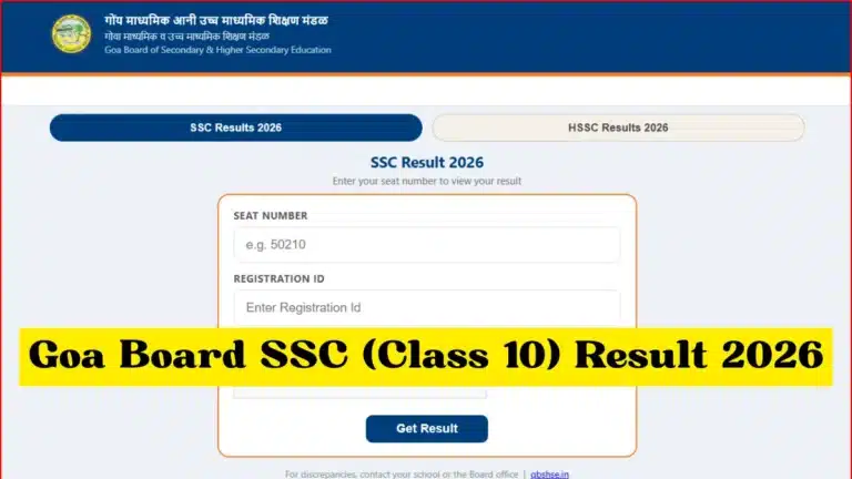 Goa Board SSC Result 2026, GBSHSE Class 10th Results 2026 Link, Download Marksheet @gbshse.in 29 Goa Board SSC Result 2026, GBSHSE Class 10th Results 2026 Link, Download Marksheet @gbshse.in
