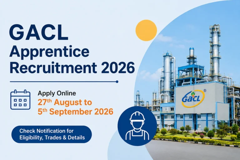 GACL Apprentice Recruitment 2026 Notification Out, Apply Online Link 6 GACL Apprentice Recruitment 2026