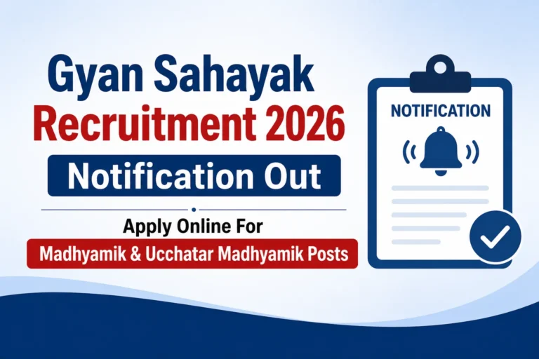 Samagra Shiksha Gujarat Gyan Sahayak Recruitment 2026, Apply Online for Madhyamik & Ucchatar Madhyamik Posts 32 Gyan Sahayak Recruitment 2026 Samagra Shiksha Gujarat Invites Online Applications for Madhyamik and Ucchatar Madhyamik Post