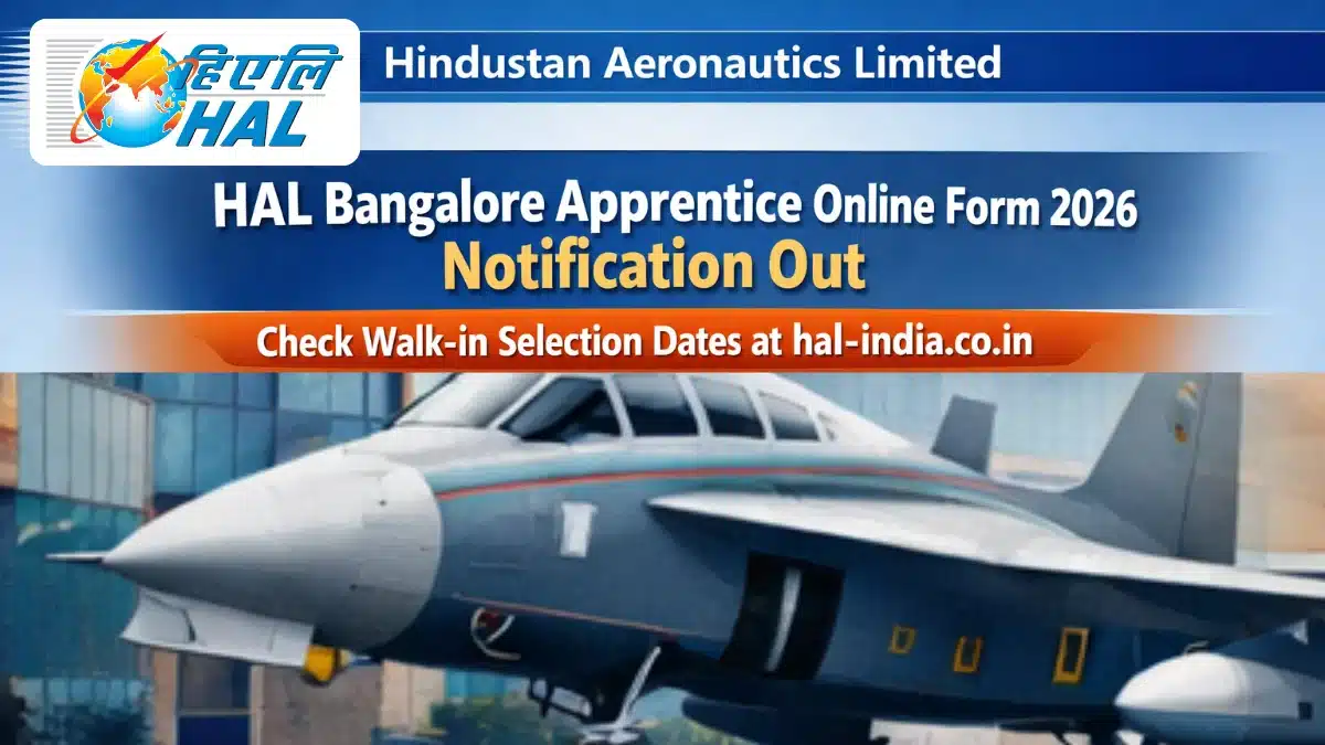 Hal Out Line HAL Bangalore Apprentice Online Form 2026 Notification Out