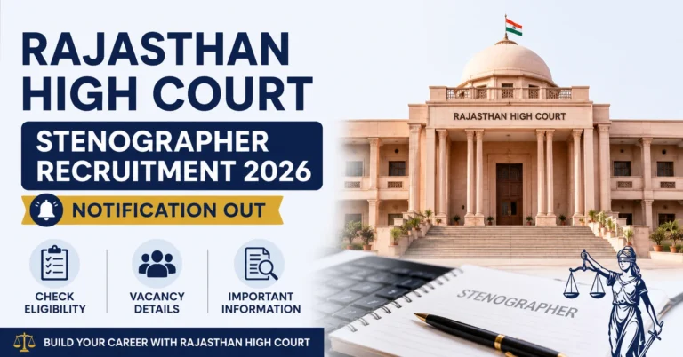 Rajasthan High Court Stenographer Recruitment 2026 Notification Out, Check Eligibility, Vacancy at hcraj.nic.in 20 Rajasthan High Court Stenographer Recruitment 2026