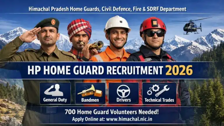 HP Home Guard Recruitment 2026, Apply Online for 700 Himachal Home Guard Volunteers 34 HP Home Guard Recruitment 2026