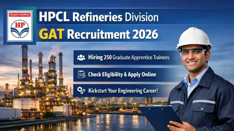 HPCL Refineries Division GAT Recruitment 2026, Check Eligibility & Apply Online for 250 Graduate Apprentice Trainees 40 HPCL Refineries Division GAT Recruitment 2026