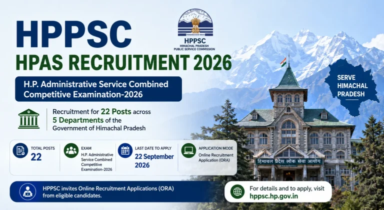 HPPSC HPAS Recruitment 2026 Notification Out, Apply Online By 22 September 11 HPPSC HPAS Recruitment 2026