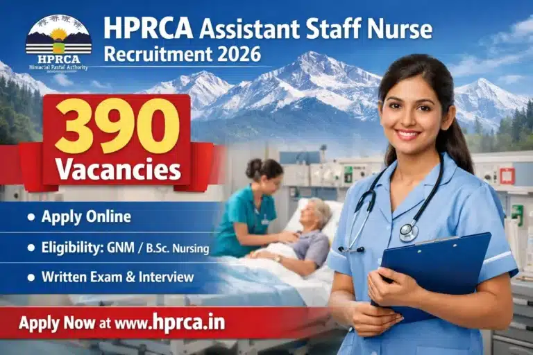 HPRCA Assistant Staff Nurse Recruitment 2026, Apply Online for 390 Vacancies 22 HPRCA Assistant Staff Nurse Recruitment 2026