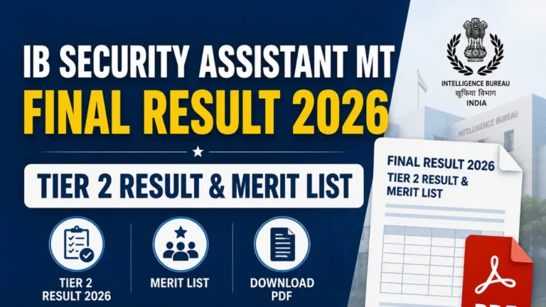 IB Security Assistant MT Final Result 2026, Tier 2 Result & Merit List PDF 37 IB Security Assistant MT Final Result 2026, Tier 2 Result & Merit List PDF