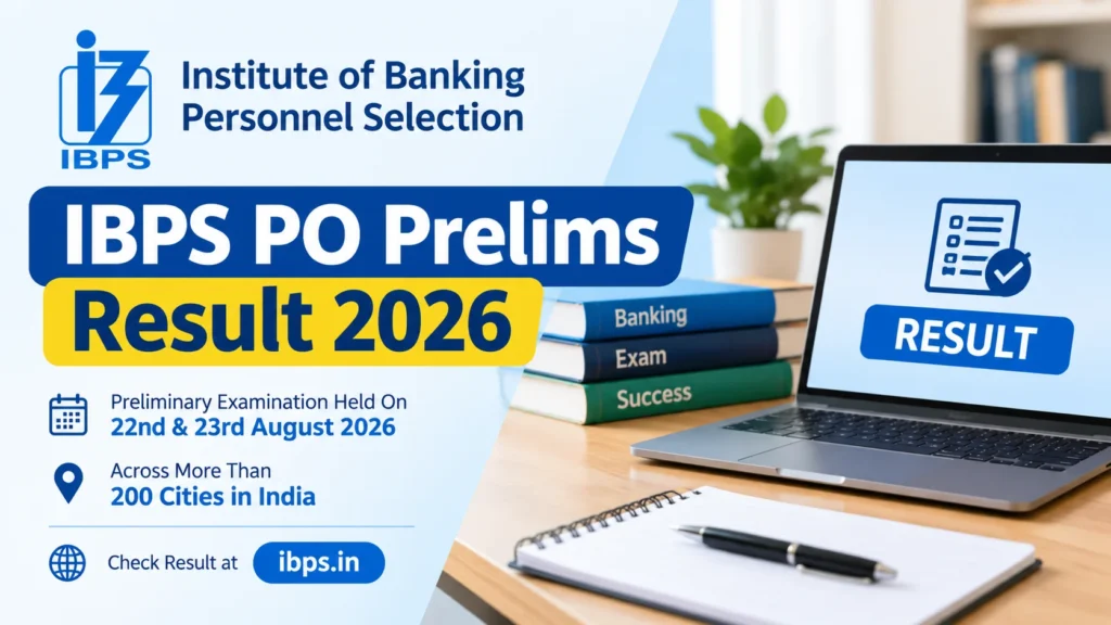 IBPS PO Prelims Score Card 2026 Out; Check Prelims Marks and Download Link at ibps.in 1 IBPS PO Prelims Result 2026 OUT at ibps.in; Direct Result Link Active, Check Mains Exam Date