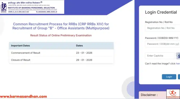 IBPS RRB Clerk Prelims Result 2025-26 Out, CRP RRBs-XIV Office Assistant Score Card Link Active 31 IBPS RRB Clerk Prelims Result 2025-26 Out @ibps.in, Check CRP RRBs-XIV Office Assistant Result